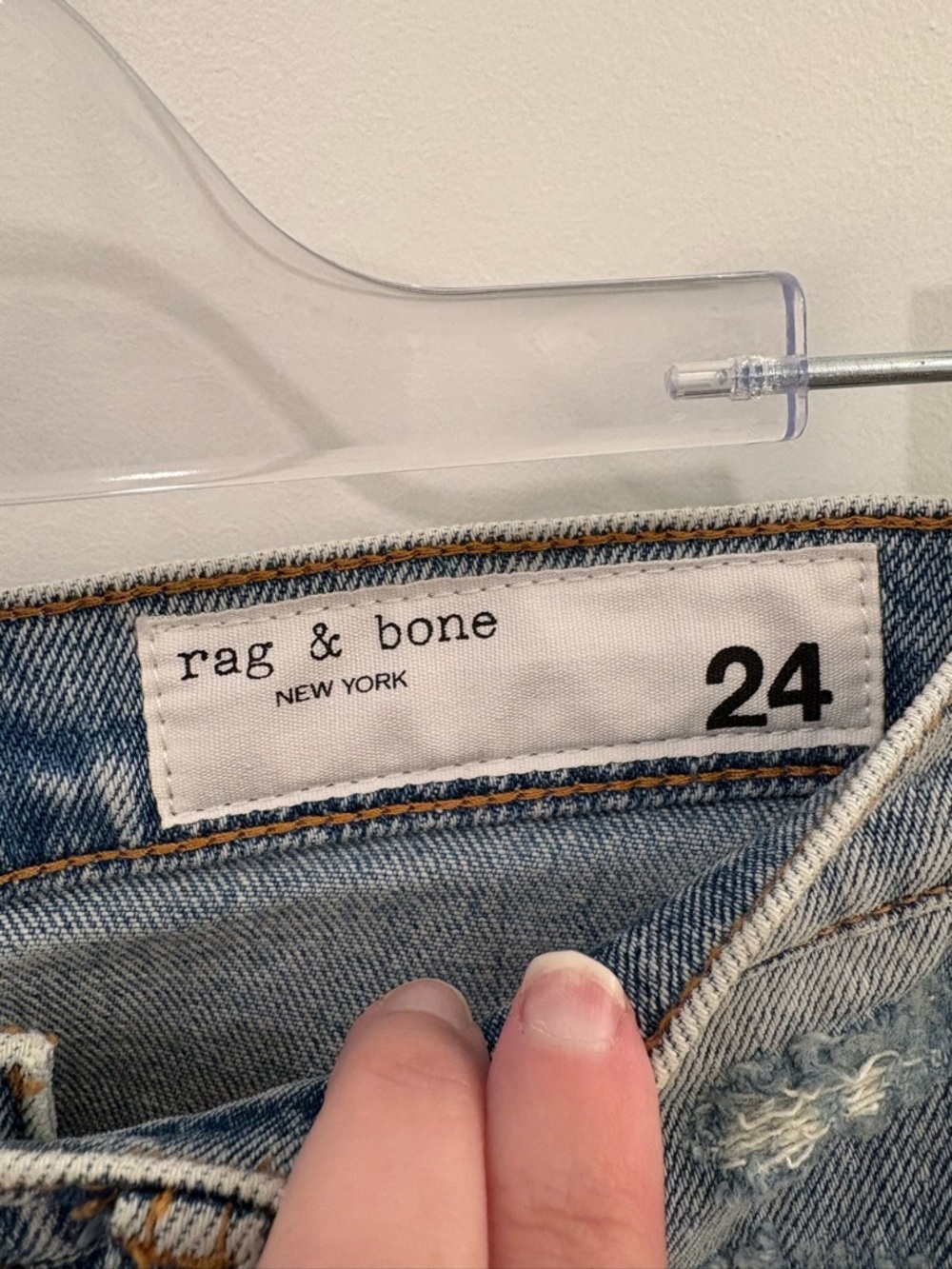 Rag and Bone Harlow Mid Rise Straight Distressed Jeans Size 24 - Picture 2 of 13